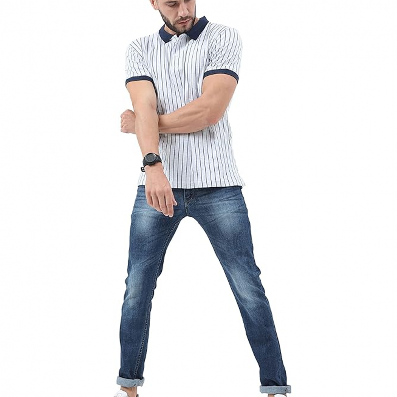 Mens Half Sleeve Cotton Striped Branded Polo T-Shirt for Mens || Polo T Shirt for Men || Tshirt for Men Stylish